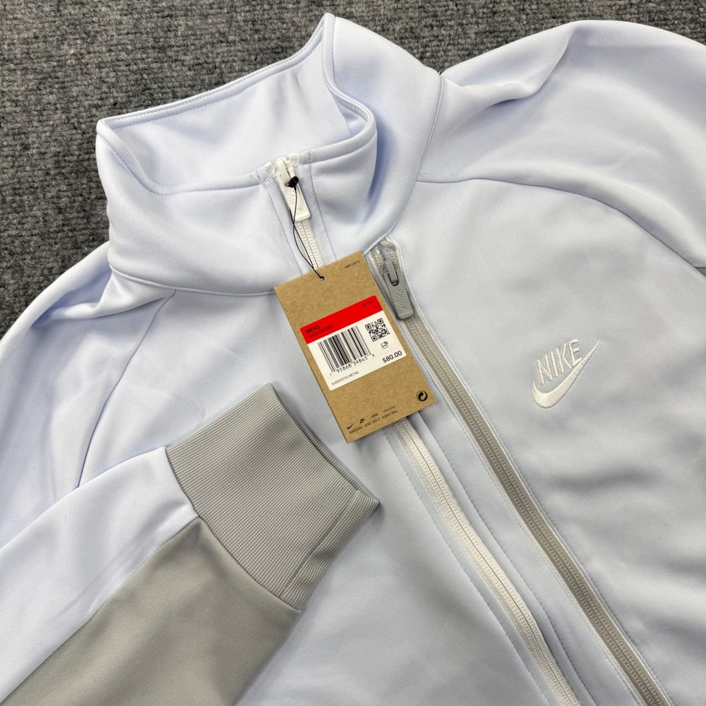 Nike‎ Full Zip 98 Track Jacket Large Light Blue Grey DA0003-085 Men's